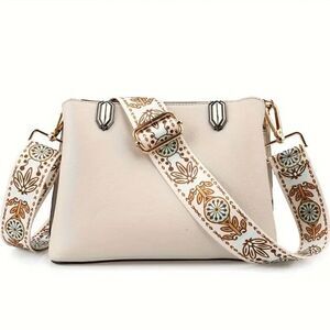 Multi-Compartment Adjustable Wide Shoulder Handbag Replacement Strap